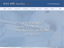 Tablet Screenshot of maxmrimaging.com